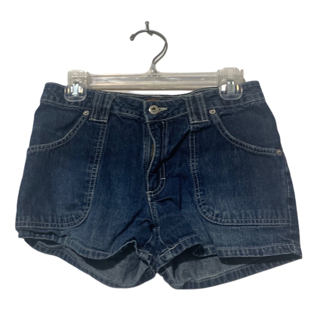 Vintage Blue Route 66 Jean Shorts
